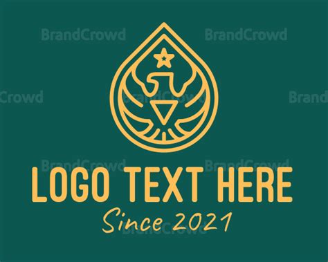 Golden Military Eagle Badge Logo | BrandCrowd Logo Maker