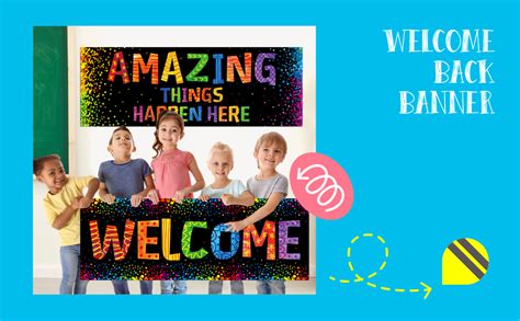 Amazon Classroom Banner Poster Pcs Colorful Confetti Bulletin