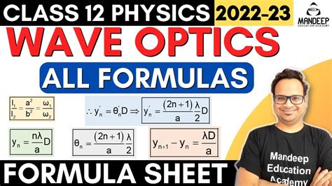 Optics Formulas Class 12 At Victor Lanoue Blog