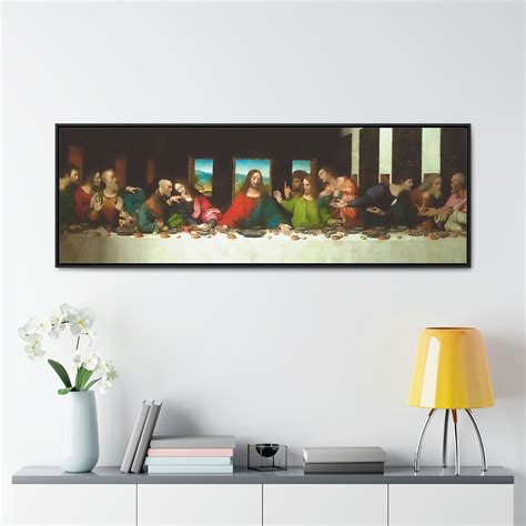 Last Supper Wall Art Framed Canvas the Last Supper Painting - Etsy