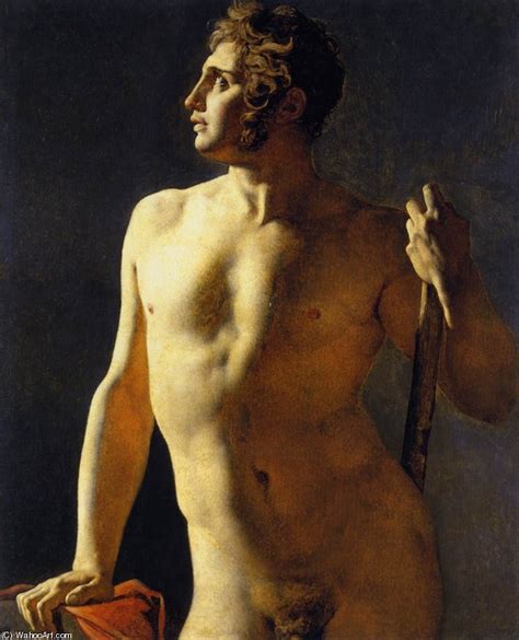 Kunstreproduktionen Study Of A Male Nude Von Jean Auguste Dominique