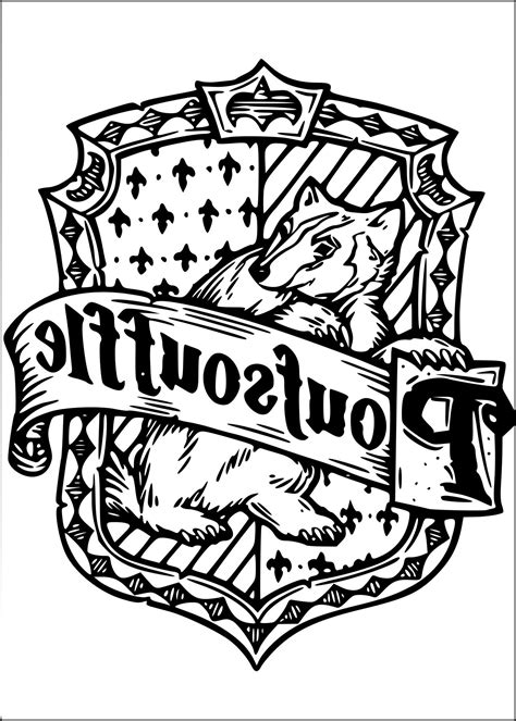 Coloriage Poufsouffle Harry Potter Coloriageharry Cards Playing Cards