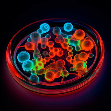 Premium AI Image A Brightly Colored Photograph Of A Bowl Of Glowing