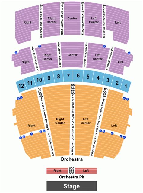 Stranahan Theater Seating Chart | Elcho Table