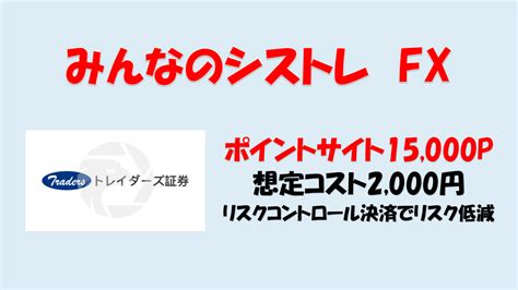 トレイダーズ証券 みんなのシストレ ポイントサイト攻略 ポイ活 Fx システムトレード やり方 たぷのポイ活