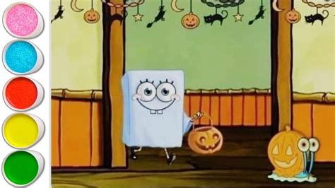 Bob Esponja Disfrazado De Fantasma En Halloween Bob Esponja En