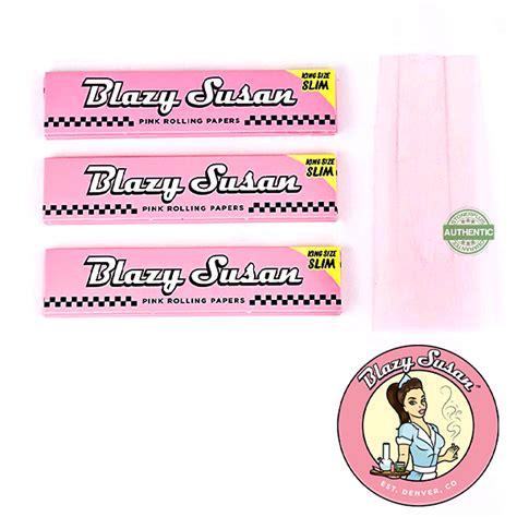 Blazy Susan Kingsize Pink Rolling Paper 110mm Stonerplus Selangor