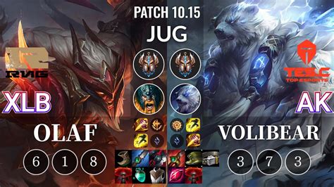 RNG XLB Olaf Vs TES AK Volibear Jungle KR Patch 10 15 YouTube