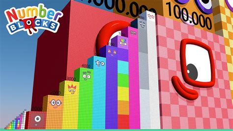 Looking For Numberblocks Step Squad 1 Vs 100000 To 11 Million Standing Tall Numbers Patterns