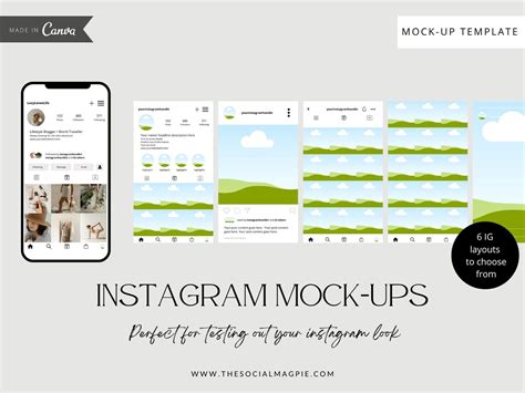 Instagram Mockup Templates Editable Canva Templates Instagram Profile