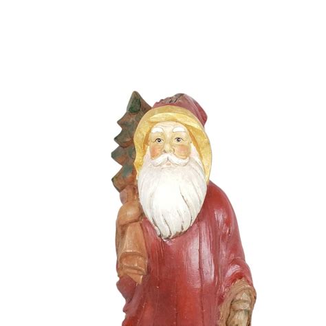 Old World Santa Figurine 15 Resin Driftwood Rustic Woodland Christmas