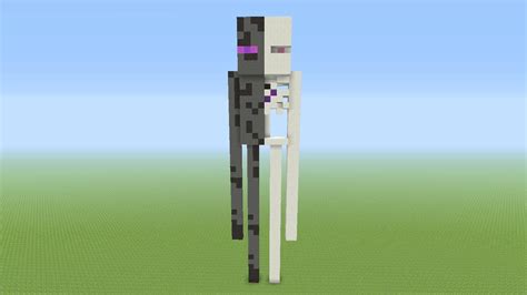 Minecraft Tutorial How To Build A Enderman Anatomy Statue Youtube