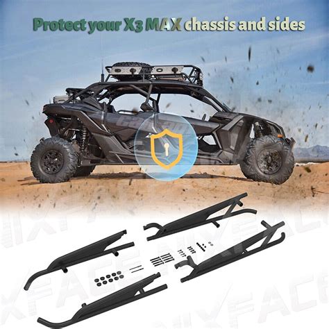 Buy Nerf Bars Rock Sliders For 2017 2023 Can Am Maverick X3 Max 4