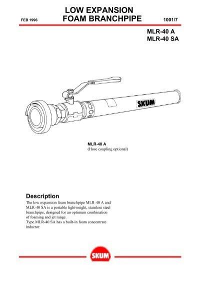 Low Expansion Foam Branchpipe