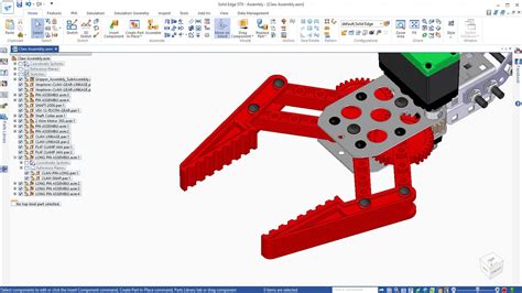 3D CAD Tutorial Robot Claw Solid Edge