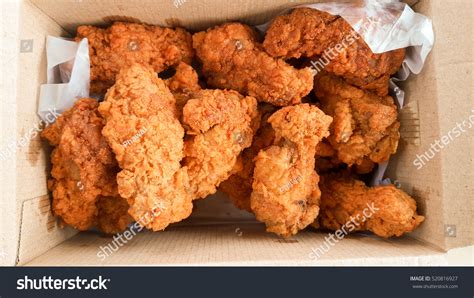 Crispy Kentucky Fried Chicken Delivery Box Stock Photo 520816927