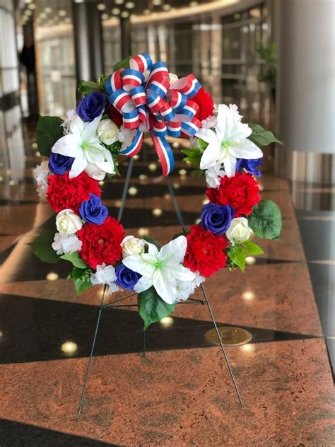 Eternal Remembrance Silk Wreath For Gravesite Artificial Flowers