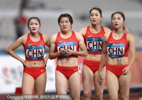 高清：田徑女子4x100米接力決賽 中國隊憾得亞軍【7】 體育 人民網