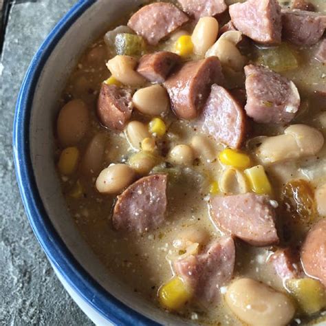 Creamy Smoked Sausage White Bean Chili