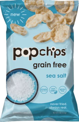 Popchips® Grain Free Sea Salt Popped Chip Snacks 4 Oz Smith’s Food And Drug