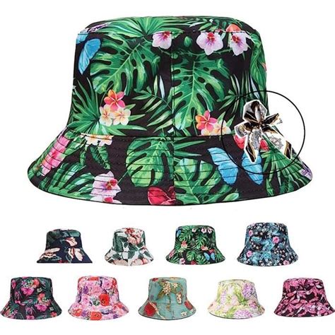 Bobs Chapeau De Pêcheur Femmes Hommes Chapeau De Soleil Imprimé Fleur