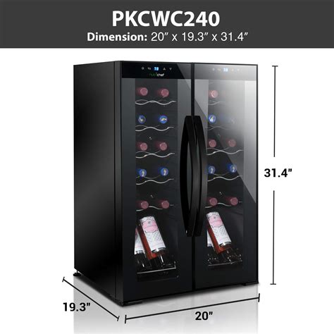 NutriChef PKCWC240 Dual Zone Cooler For White And Red Wines Chiller