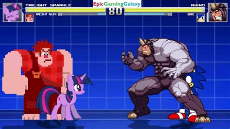 Twilight Sparkle Wreck It Ralph VS The Rhino Sonic The Hedgehog In