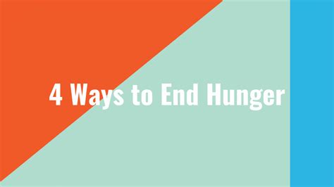 4 Ways To Help End Hunger Beyond Hunger