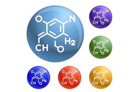 Chemistry Formula Icons Set Vector Graphic By Nsit0108 · Creative Fabrica