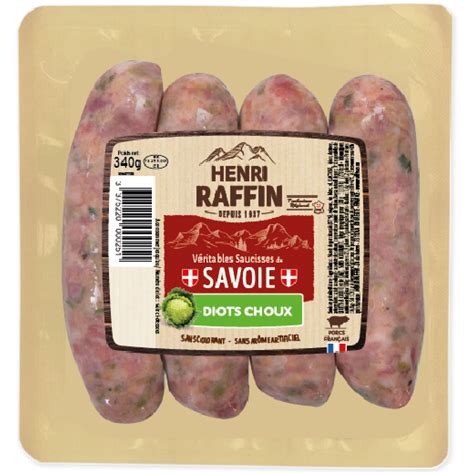 Saucisses Diots De Savoie Choux Henri Raffin Le Paquet De G