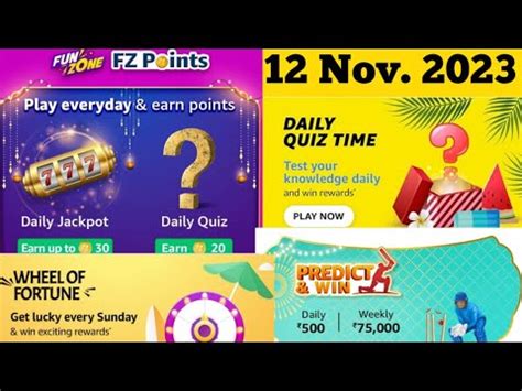 Amazon FZ Points Everyday Coins Quiz Answers Today L Amazon Quiz