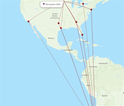 All Flight Routes From Santiago To Minneapolis Scl To Msp Flight Routes