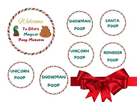 Editable Elf Poop Museum Templates Santa Poop Elf Poop Grinch Poop