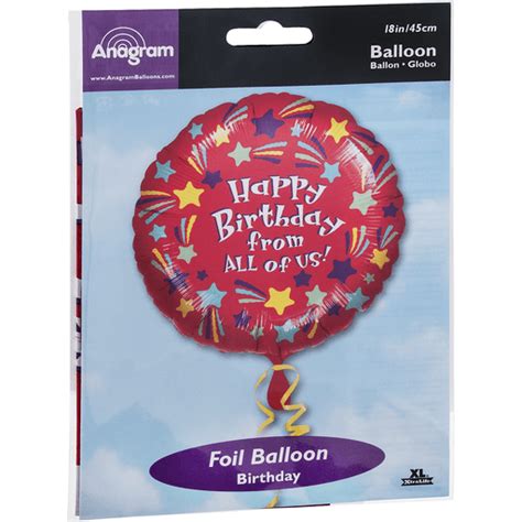 Anagram Foil Balloon 18 Happy Birthday From All Of Us Shop