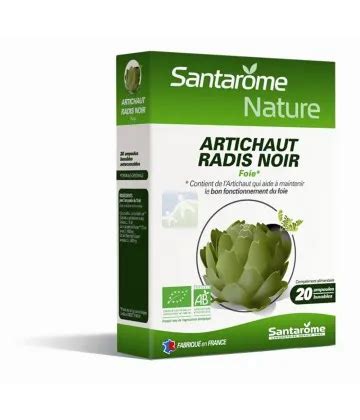 Santarome Bio Artichaut Radis Noir Bio Ampoules X Pas Cher