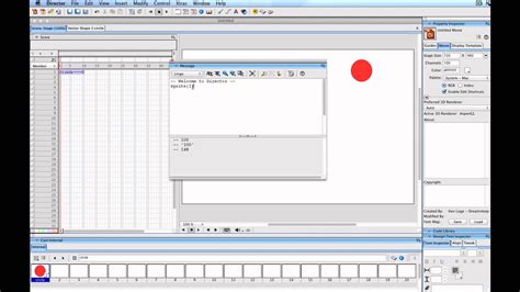 Using The Message Window In Adobe Director Youtube