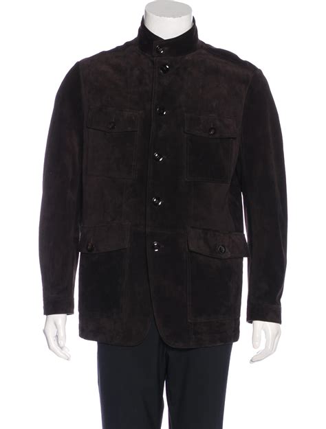 Tom Ford Suede Field Jacket Black Outerwear Clothing Tom36565