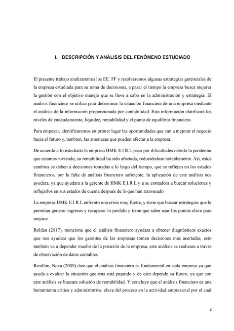 Presentación del método de Casos de una empresa I DESCRIPCIÓN Y