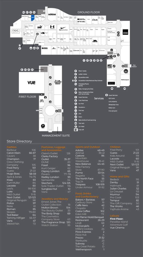 Outlet Map | Livingston Designer Outlet