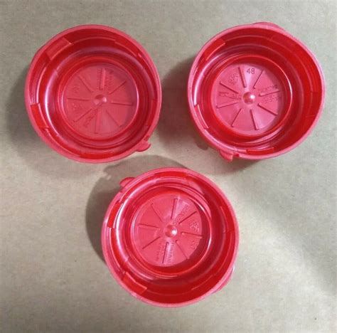 Replacement Glass Milk Bottle Lids 48mm Caps For Libbey And Stan Pac 3 Red New Ebay