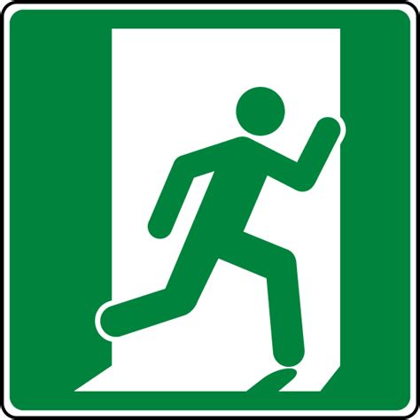 Emergency Exit Symbol (Right) Sign - Save 10% Instantly