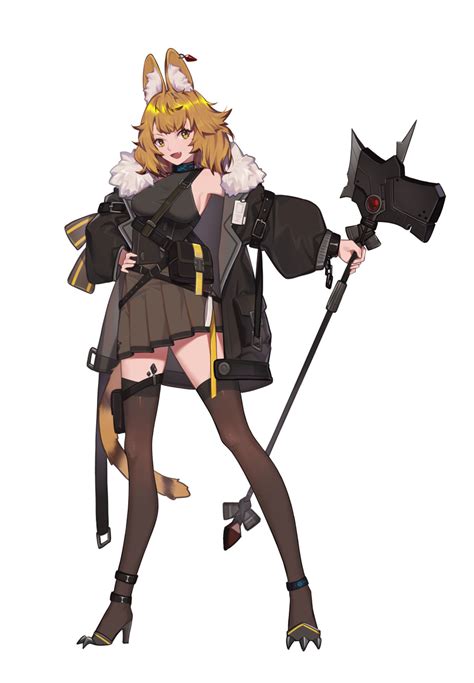 Safebooru 1girl Absurdres Animal Ears Arknights Black Jacket Blonde