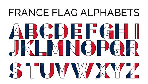 Premium Vector France Flag Alphabets Letters A To Z Creative Design Logos