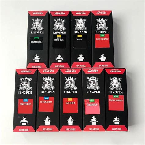 Compre Los Más Nuevos Cartuchos Kingpen 710 Vape Que Contienen Embalajes Con Sabor A Rojo Y