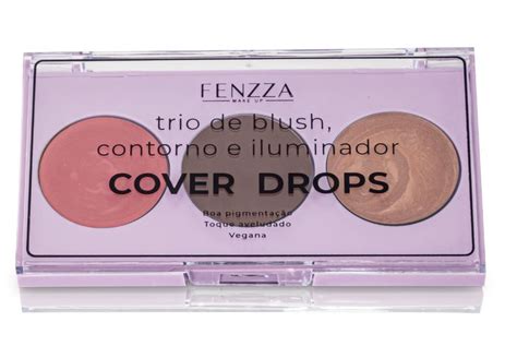 TRIO DE BLUSH CONTORNO ILUMINADOR COVER DROPS Loja Fenzza Make Up