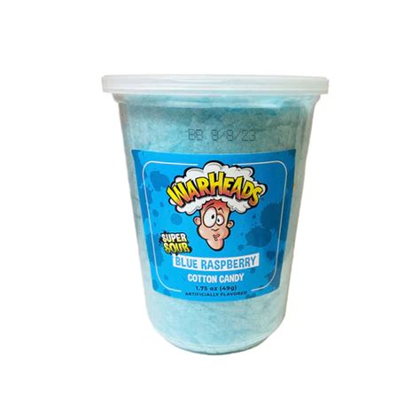 Warheads Sour Blue Raspberry Cotton Candy 49g