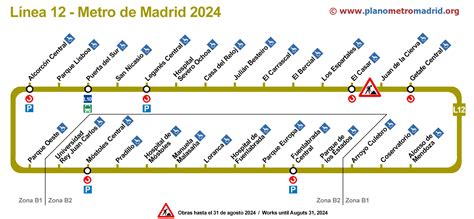 Mappe Delle Linee Della Metropolitana Di Madrid Linea Per Linea Con