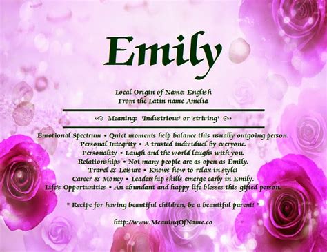 Emily - Meaning of Name