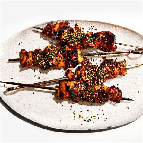 Chicken Kebabs With Soy And Sesame Citrus Sprinkle Recipe Epicurious