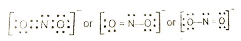 Write the Lewis dot structure of the nitrite ion (NO(2)^(Θ))